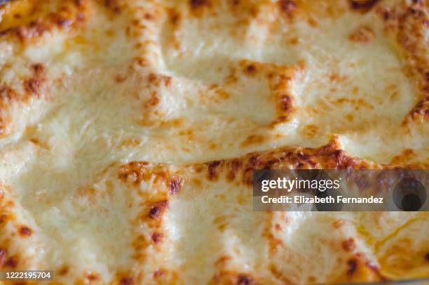 full frame shot of lasagna - gratinerad bildbanksfoton och bilder