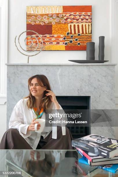 Vanessa Moe poses for a portrait via video call on May 01, 2020 in Sydney, Australia. Vanessa Moe is a Brazilian-born fashion designer based in...