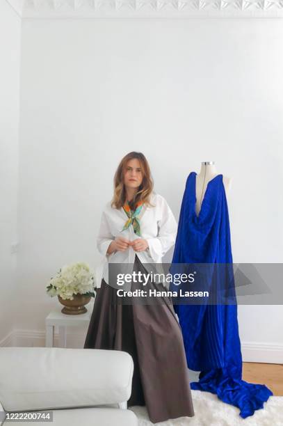 Vanessa Moe poses for a portrait via video call on May 01, 2020 in Sydney, Australia. Vanessa Moe is a Brazilian-born fashion designer based in...