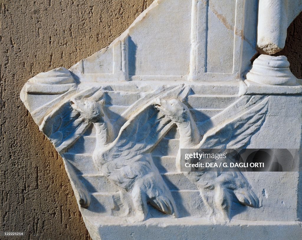 Geese Saved Rome Roman civilization, 2nd century A.D. Architectural frieze... News Photo ...