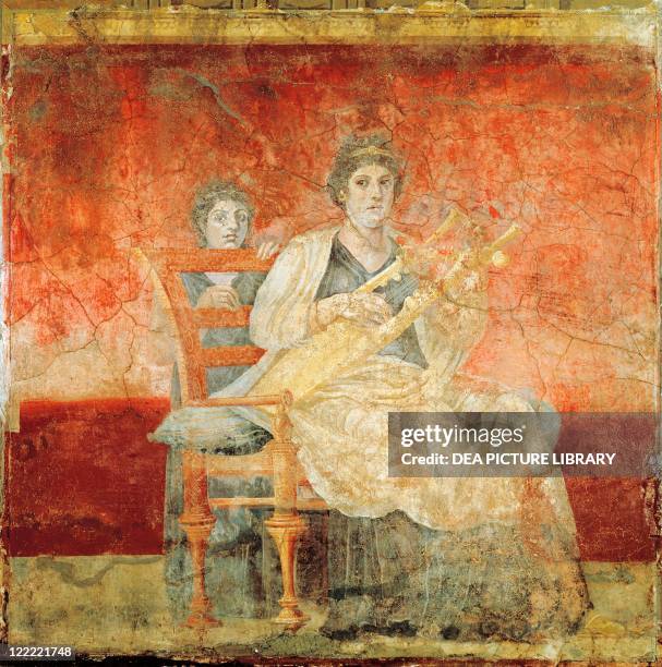 Lyre Rome Roman Villa Of Boscoreale Photos and Premium High Res Pictures - Getty ...