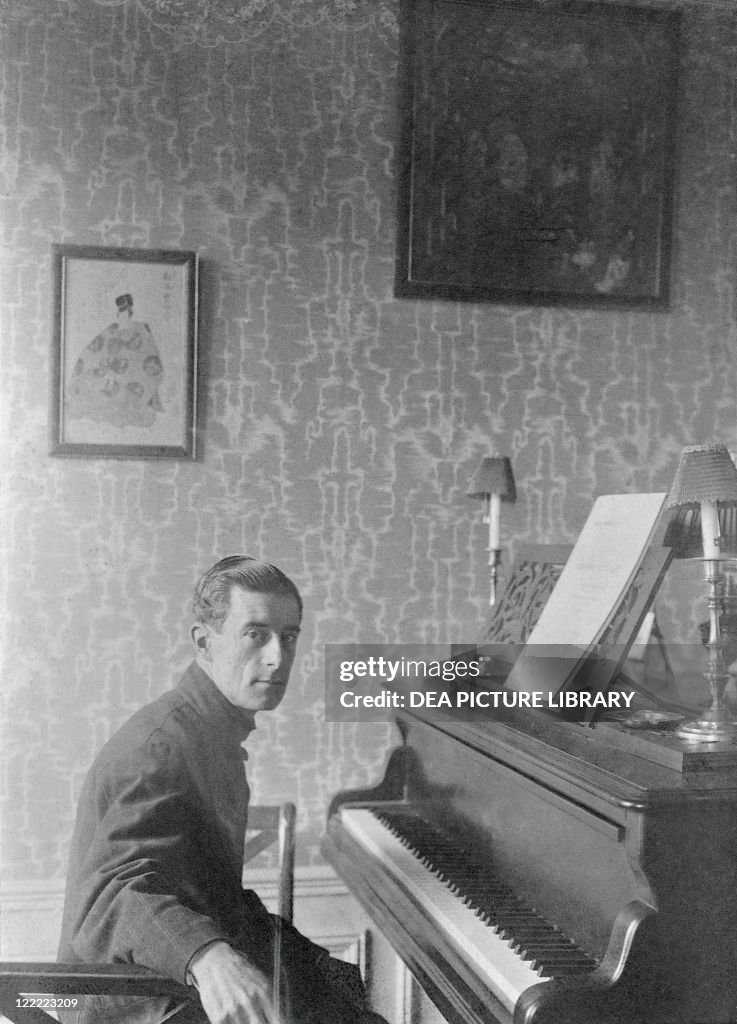 Joseph Raval Joseph-Maurice Ravel , French composer and pianist, in his flat on ...