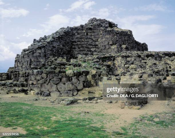 Italy - Sardinia Region - Barumini, Medio Campidano province. Bronze Age archaeological site 'Su Nuraxi' . Nuragic village.
