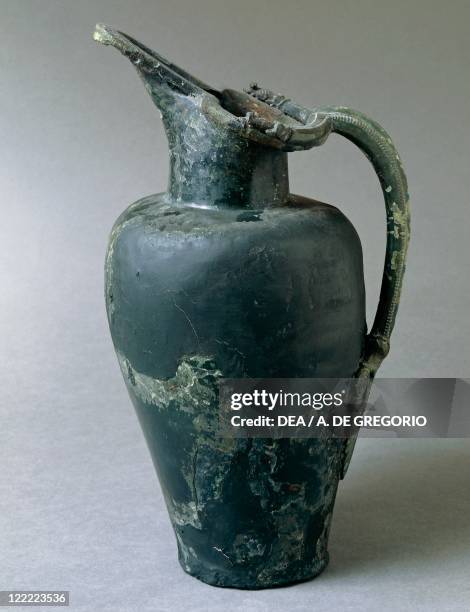 Prehistory, Italy, 6th century b.C. Bronze vase from the Gallic Castelliere at Burcina hill, Biella.