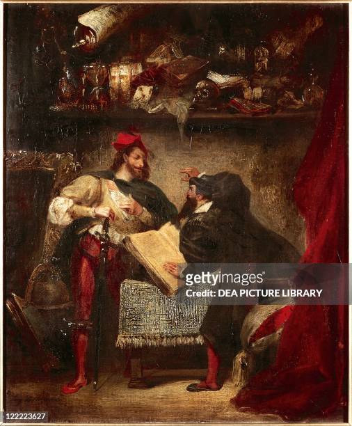 Eugène Delacroix , Faust and Mephistopheles in the Studio.