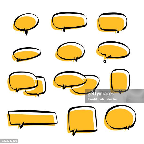 speech and thought balloons - texting stock illustrations
