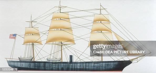 Uss Unity Sloop Naval ships - United States Navy sloop of war USS Brooklyn, 1858 ...