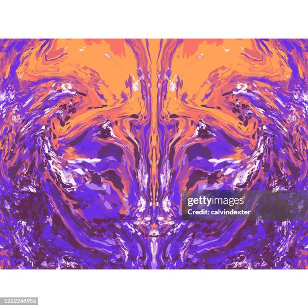 backgrond abstract bold colors - rorschach ink stock illustrations