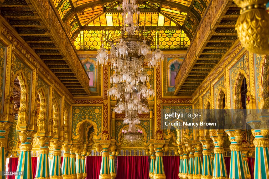 Interior Of The Mysore Palace In Mysore In Southern India High-Res ...