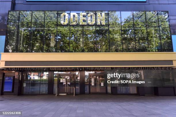 The Odeon Luxe cinema in London. British Prime Minister, Boris Johnson announced that cinemas can reopen in England from July 4 as restrictions of...