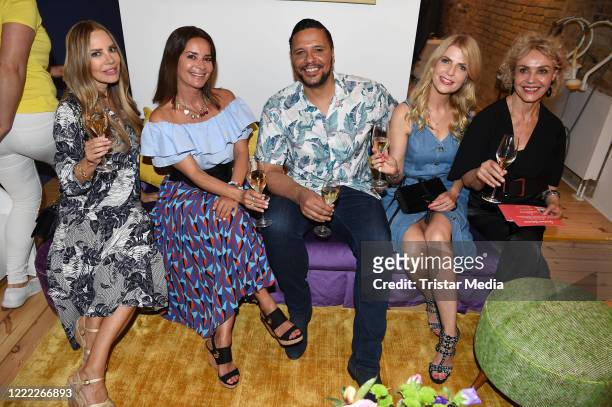 Xenia Seeberg, Gitta Saxx, Kena Amoa, Tanja Buelter and Dr. Hale Kapkin during the "The Face Club", personal training for your face, VIP opening at...