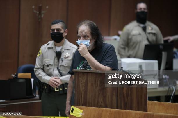 Adult film star Ron Jeremy makes his first appearance in downtown Los Angeles Criminal Court, June 23, 2020. - Adult film star Ron Jeremy has been...