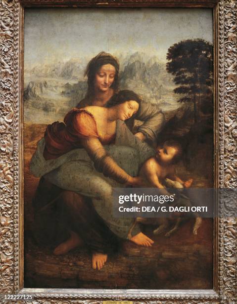 Leonardo da Vinci , The Virgin and Child with Saint Anne.