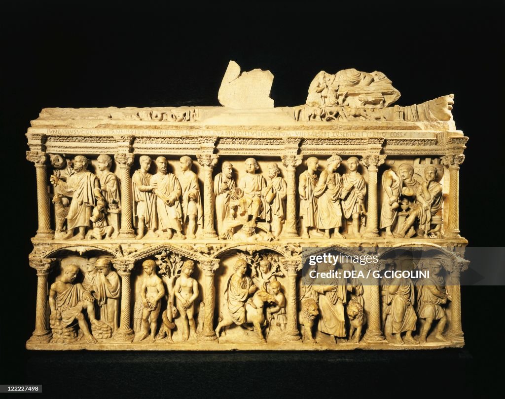 Sarcophagus of Junius Bassus, one of oldest sarcophagus with Old and New Testament scenes