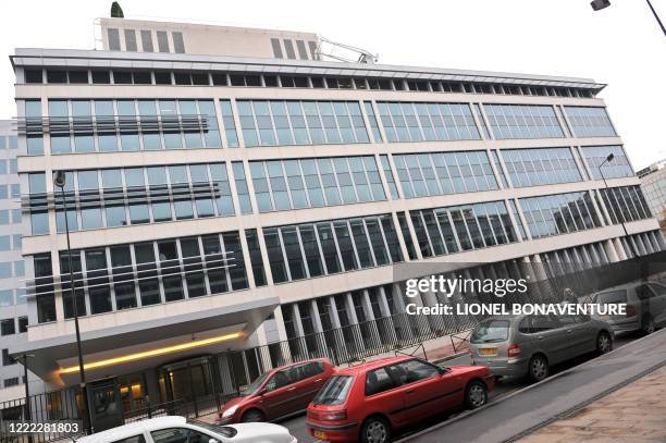 Photo prise le 15 novembre 2008 du bâtiment de la direction centrale du renseignement intérieur à Levallois-Perret où ont été retenues les neuf...