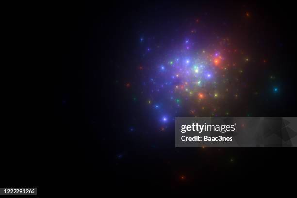 exploding fireworks - computer art - glitter black background stock pictures, royalty-free photos & images