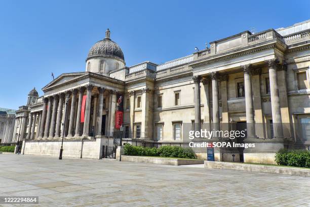 The National Portrait Gallery seen on the day British Prime Minister Boris Johnson announced museums & galleries can reopen in England from July 4 as...