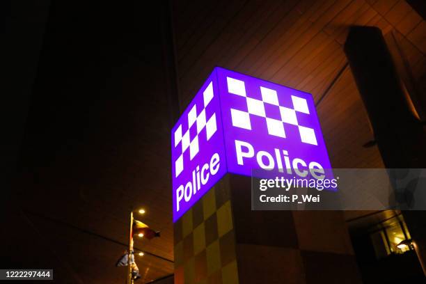 metropolitan police sign - victoria australia stock pictures, royalty-free photos & images