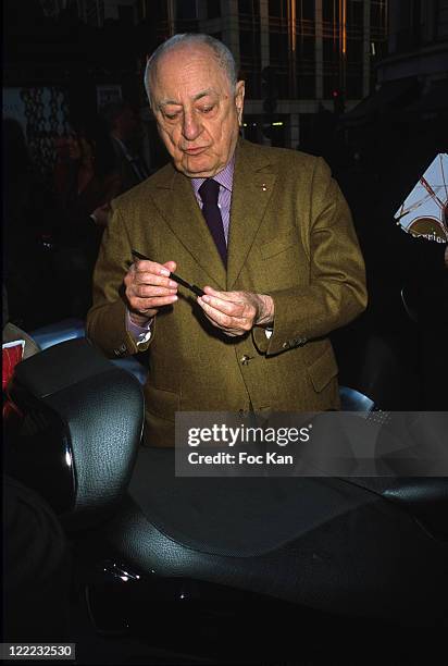 Vaudeville 2010 awarded writer Pierre Berge from Yves Saint Laurent Fundation attends the Vaudeville 2010 Literary Awards at the Brasserie Vaudeville...