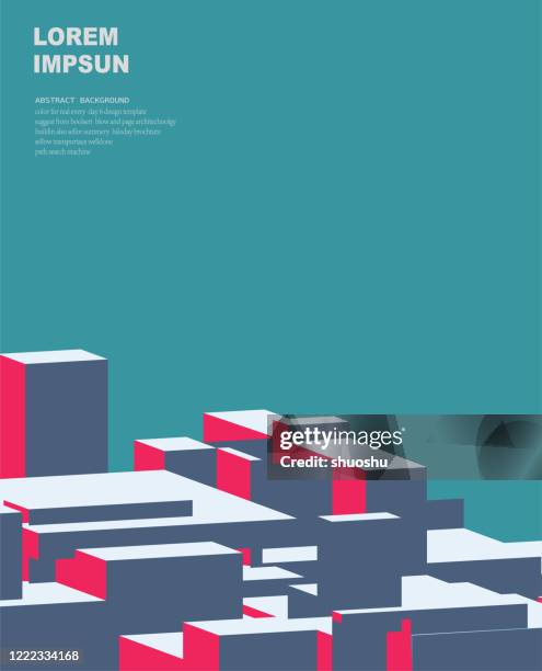 abstract minimalism 3d cube geometric illustration background - three dimensional background cubes stock illustrations