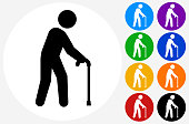 Old Man with a Cane Icon