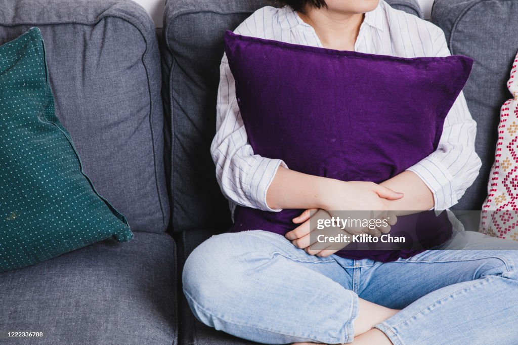 Woman relaxing on the sofa