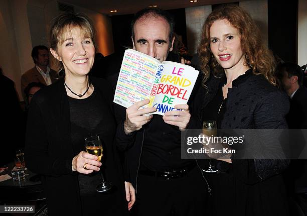 Writer Sylvie Bourgeois Harel, director Philippe Harel and actress Florence Darel attend the 'Bordel de Cannes' Florence Darel reads a Sylvie...