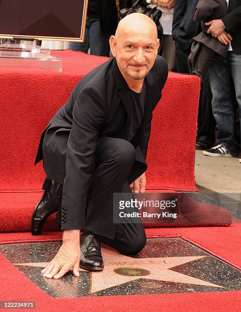 Sir Ben Kingsley attends ceremony for him getting honored with star on the Hollywood Walk of Fame on May 27, 2010 in Hollywood, California.