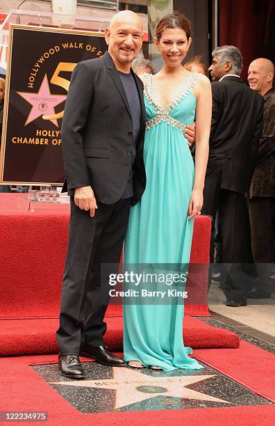 Sir Ben Kingsley and his wife Daniela Lavender attend the ceremony honoringhim with star on the Hollywood Walk of Fame on May 27, 2010 in Hollywood,...