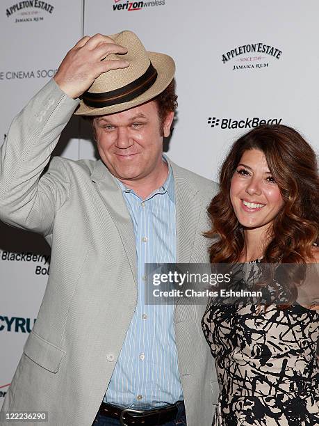 Actors John C. Reilly and Marisa Tomei attend a special screening of "Cyrus" hosted by The Cinema Society and Verizon BlackBerry Bold at the Crosby...
