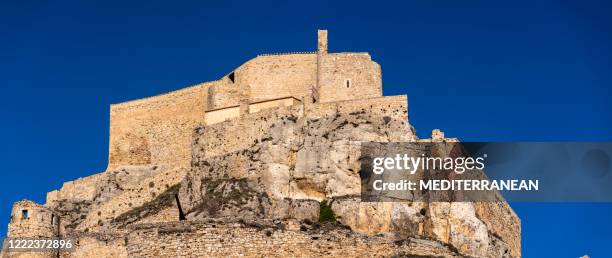 patrimoine du château de morella à maestrazgo de castellon espagne - morella photos et images de collection