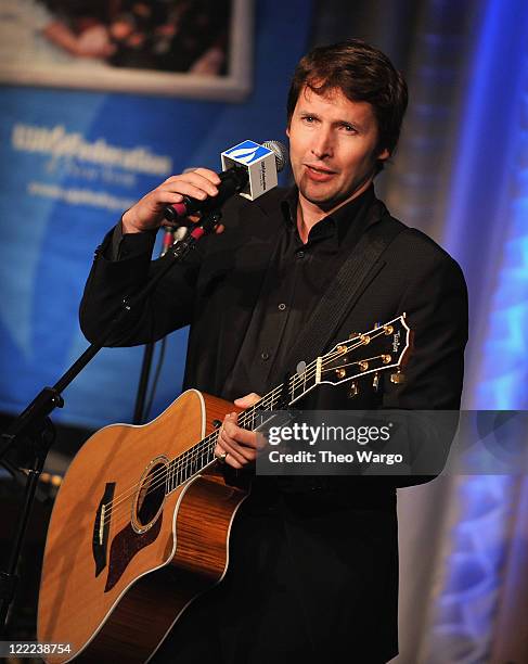 James Blunt performs during the UJA-Federation's 2010 Music Visionary of the Year award luncheon at The Pierre Ballroom on June 16, 2010 in New York...