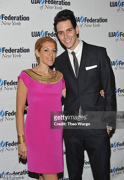 Julie Greenwald and Gabe Saporta attend the UJA-Federation's 2010 Music Visionary of the Year award luncheon at The Pierre Ballroom on June 16, 2010...