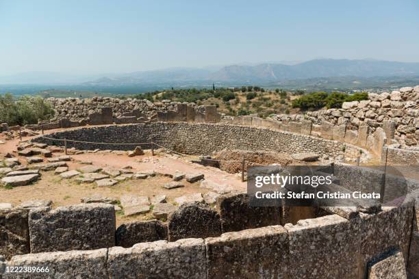 mycenae, archaeological place in greece - arcadia greece stock pictures, royalty-free photos & images