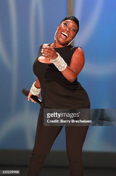 Sommore performs onstage during Cedric The Entertainer's Urban Circus during TBS Just for Laughs Chicago 2010 at the Chicago Theatre on June 18, 2010...