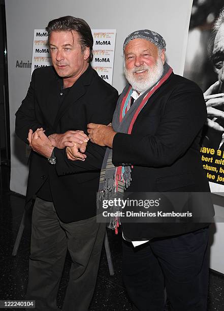 Alec Baldwin and filmmaker\photographer Bruce Weber attend Talking Tough & Singing Soft at The Museum of Modern Art on June 21, 2010 in New York City.