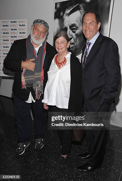 Bruce Weber, Nan Bush and Stuart Suna attend Talking Tough & Singing Soft at The Museum of Modern Art on June 21, 2010 in New York City.