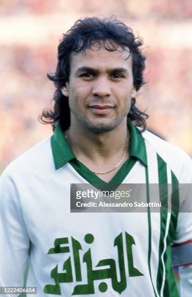 Rabah Madjer of Algeria poses for photo 1989.