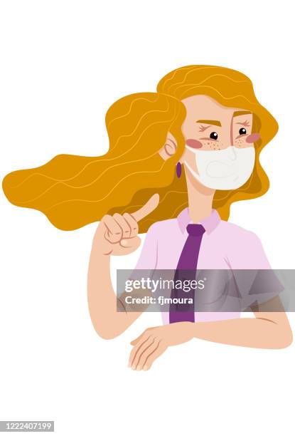 mascara girl talking safely - two teens talking stock illustrations