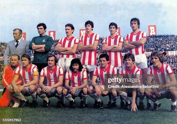 Vicenza team line up Gianbattista Fabbri head coach, Ernesto Galli, Giuseppe Lelj, Giorgio Carrera, Paolo Rossi, Valentino Prestanti, Renato...