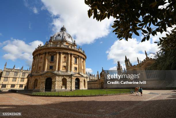 General view the Radcliffe Camera in an empty Radliffe square on May 02, 2020 in Oxford, England. British Prime Minister Boris Johnson, who returned...