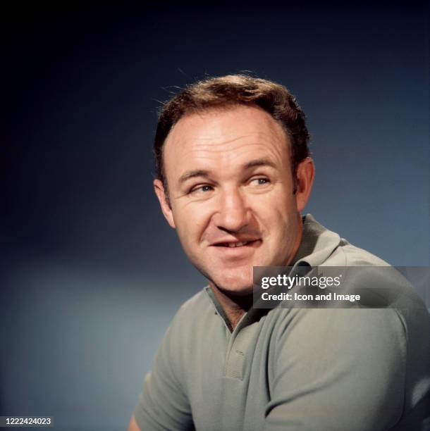 American actor, novelist and winner of two Academy Awards, four Golden Globes, one Screen Actors Guild Awards and two BAFTAs, Gene Hackman poses for...