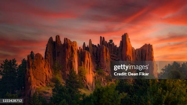 first light on red rocks - boulder co stock pictures, royalty-free photos & images