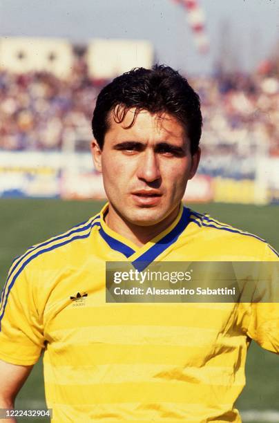 Gheorghe Hagi of Romania poses for photo 1987.