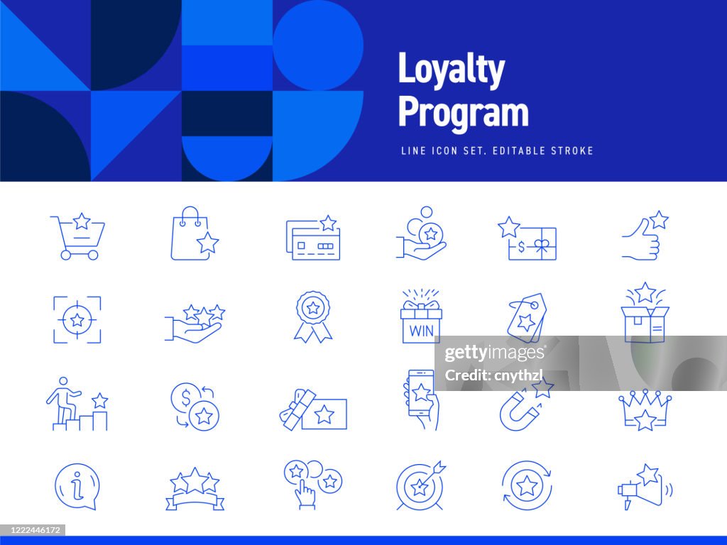 Satz von Treueprogramm Verwandte Liniensymbole. Bearbeitbarer Strich. Einfache Gliederung Saum-Symbole.