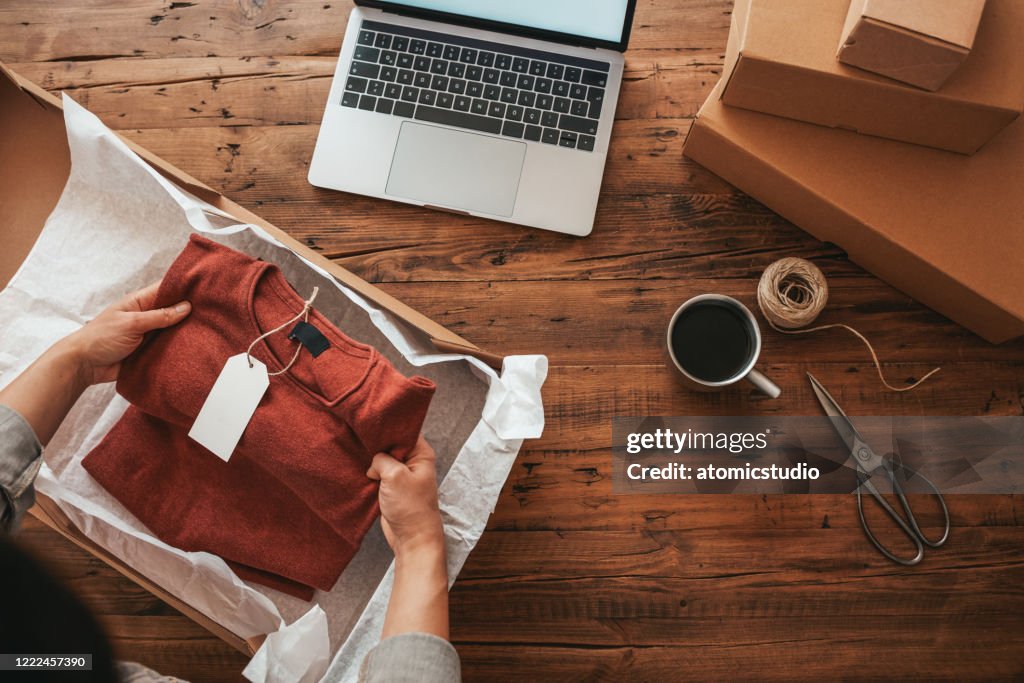 Small business owener stock photo