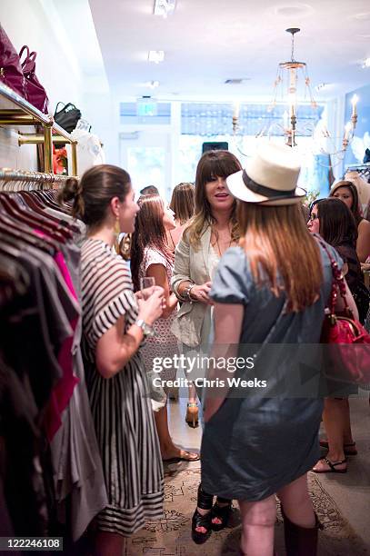 Designer Dana Foley and guests attend the Foley + Corinna Melrose Avenue Event With Poshglam.com at Foley + Corinna on June 9, 2010 in Los Angeles,...