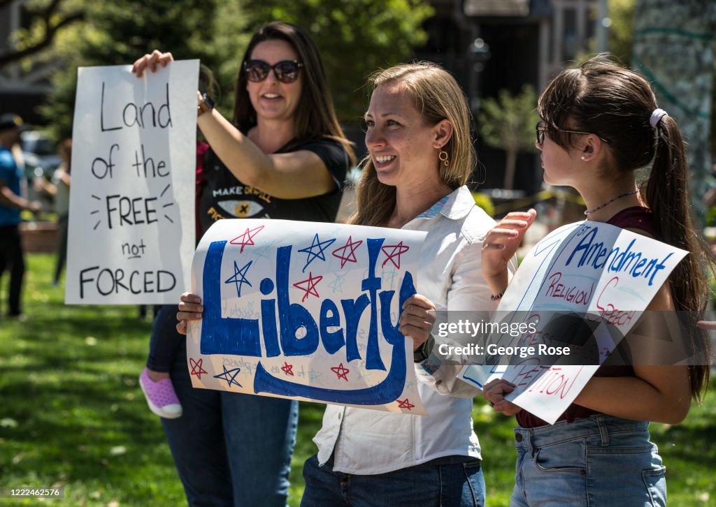 An "Open America" Protest Held in Solvang