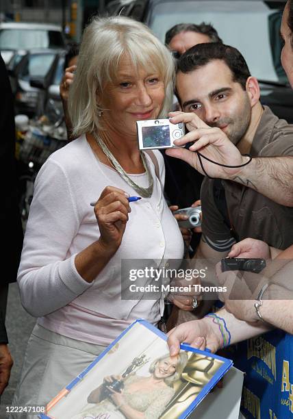 Actress Helen Mirren visits "Late Show With David Letterman" at the Ed Sullivan Theater on June 14, 2010 in New York City.