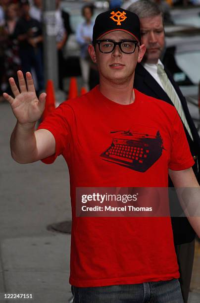 Actor Colin Hanks visits "Late Show With David Letterman" at the Ed Sullivan Theater on June 14, 2010 in New York City.